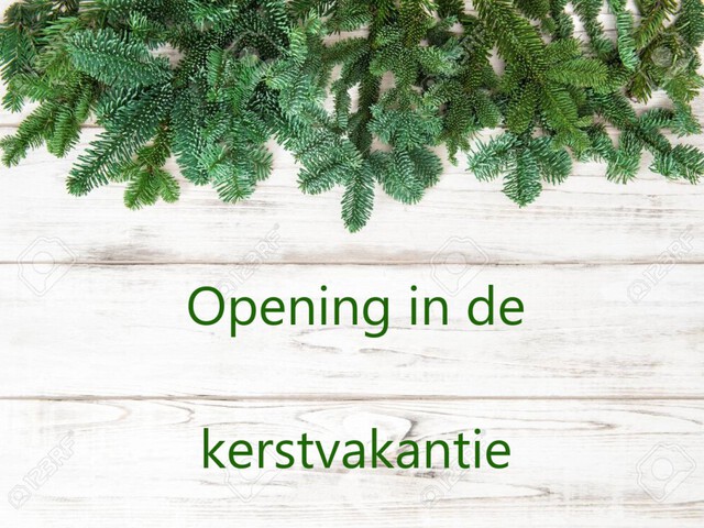 Openingstijden in de kerstvakantie